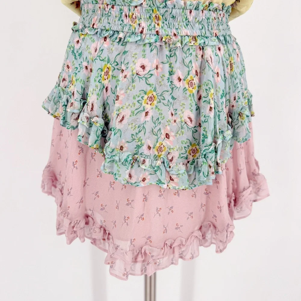 Yumi Kim Floral Mini Dress in Yellow, Blue, and Pink - Picture 10 of 10